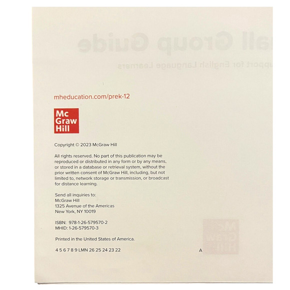 Wonders Grade 4 ELL Small Group Guide Units 1-6 McGraw Hill Teacher 2023 New - Picture 6 of 13